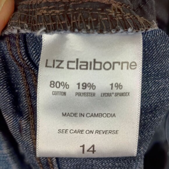 Liz Claiborne Classic Fit Bootcut Leg Jeans Size 14 36x30 Blue - Picture 5 of 11